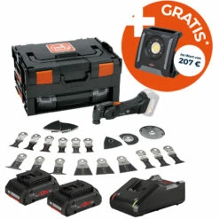 Fein Akku-MULTIMASTER AMM 700 MAX TOP BLACK AS / 2x 4,0 Ah Akku ProCORE + Ladegerät In LS-Boxx