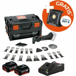 Fein Akku-MULTIMASTER AMM 500 Plus TOP BLACK AS / 2x 4,0 Ah Akku + Ladegerät In LS-Boxx