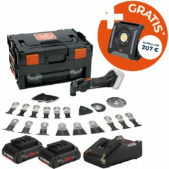 Fein Akku-MULTIMASTER AMM 500 Plus TOP BLACK AS / 2x 4,0 Ah Akku ProCORE + Ladegerät In LS-Boxx