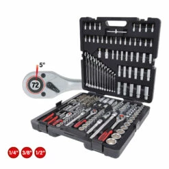 KS TOOLS 1/4"+ 3/8"+ 1/2" Steckschlüssel-Satz 216tlg. - 917.0216 -elektrische Bohrmaschine Geschäft fot ges alg 917.0216.gb sall aing v1