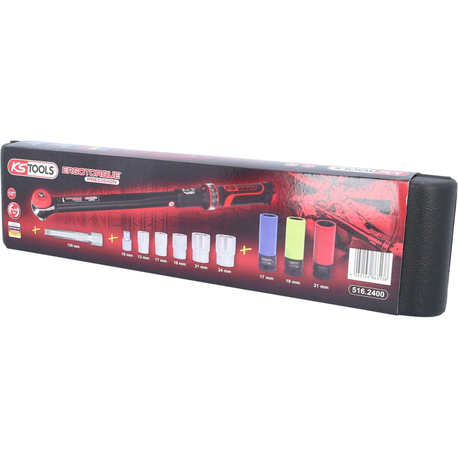 KS TOOLS 1/2" ErgoTorqueprecision Drehmomentschlüssel-Satz 20 - 200 Nm 11tlg. - 516.2400 7 KS TOOLS 1/2" ErgoTorqueprecision Drehmomentschlüssel-Satz 20 - 200 Nm 11tlg. - 516.2400 – Bild 5