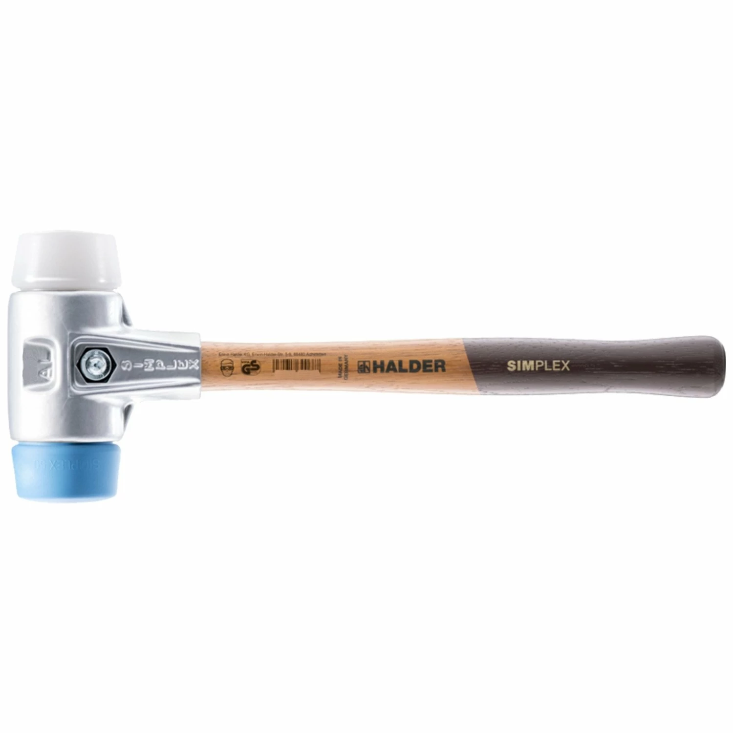 Halder SIMPLEX-Schonhammer Mit Aluminiumgehäuse Und Holzstiel Ø 50 Mm TPE-soft / Superplastik - 3117.050 3 Halder SIMPLEX-Schonhammer Mit Aluminiumgehäuse Und Holzstiel Ø 50 Mm TPE-soft / Superplastik - 3117.050