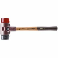Halder SIMPLEX-Schonhammer Mit Stahlgussgehäuse Und Holzstiel Ø 40 Mm Gummikoposition / Plastik - 3026.040