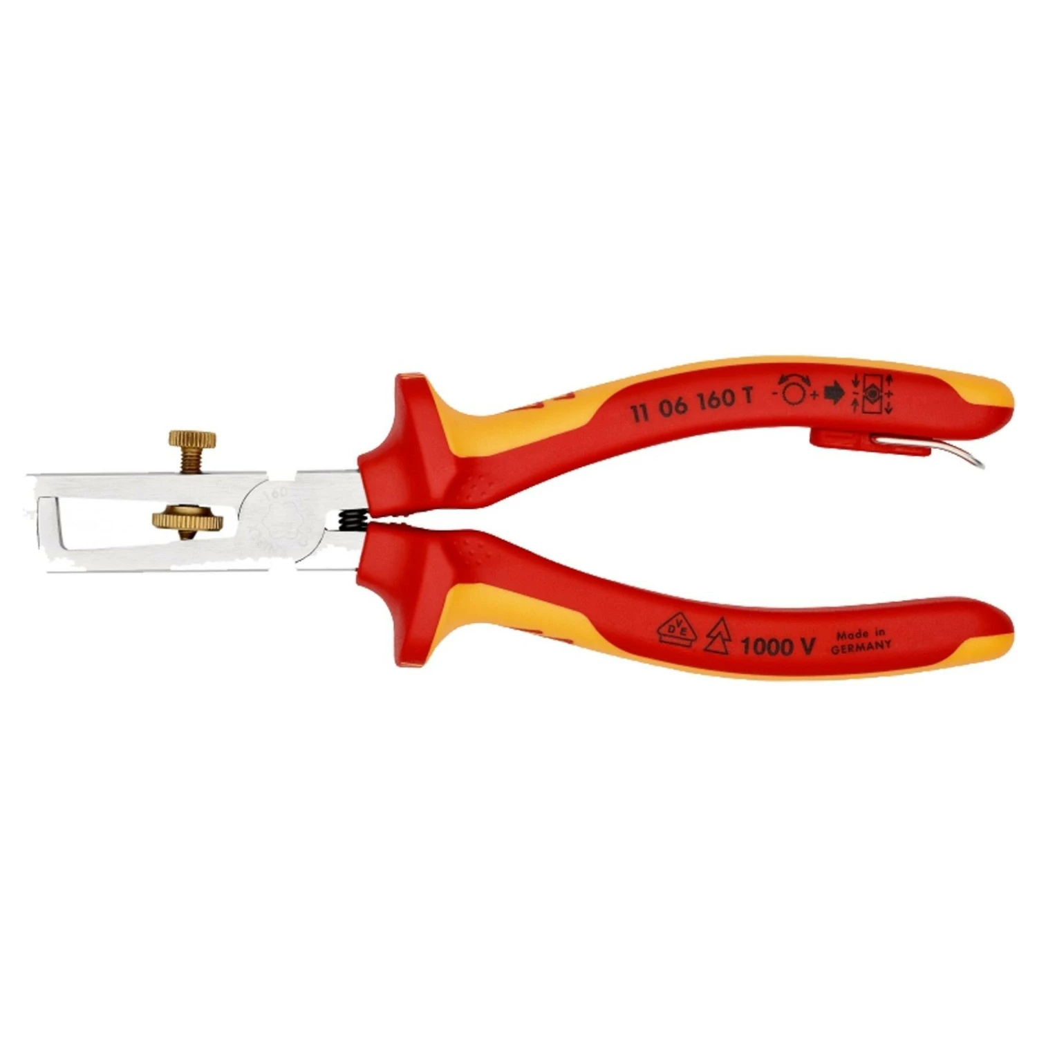 Knipex Abisolierzange Mit Befestigungsöse Und Öffnungsfeder Universal - 1106160T 5 Knipex Abisolierzange Mit Befestigungsöse Und Öffnungsfeder Universal - 1106160T – Bild 3