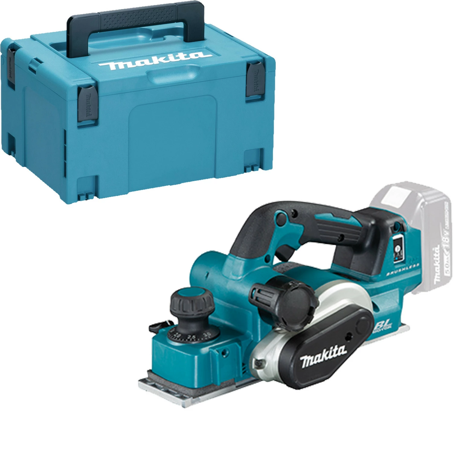 Makita DKP181ZJ Akku-Falzhobel 18V Solo Im Makpac 3 Makita DKP181ZJ Akku-Falzhobel 18V Solo Im Makpac