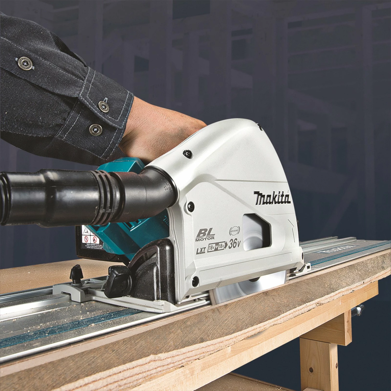 Makita DSP600RTJ Akku-Tauchsäge 2x 18 V / 2x 5,0 Ah Akku + Ladegerät Im Makpac 8 Makita DSP600RTJ Akku-Tauchsäge 2x 18 V / 2x 5,0 Ah Akku + Ladegerät Im Makpac – Bild 6