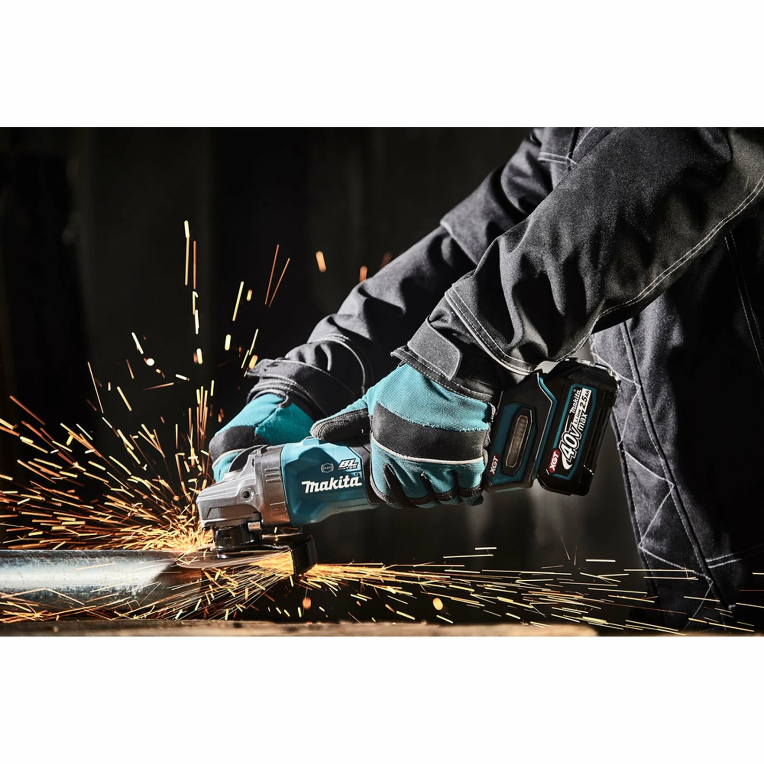 Makita GA005GM201 Akku-Winkelschleifer 125 Mm XGT 40V Max. / 2x 4,0 Ah Akku + Ladegerät In Makpac 5 Makita GA005GM201 Akku-Winkelschleifer 125 Mm XGT 40V Max. / 2x 4,0 Ah Akku + Ladegerät In Makpac – Bild 3