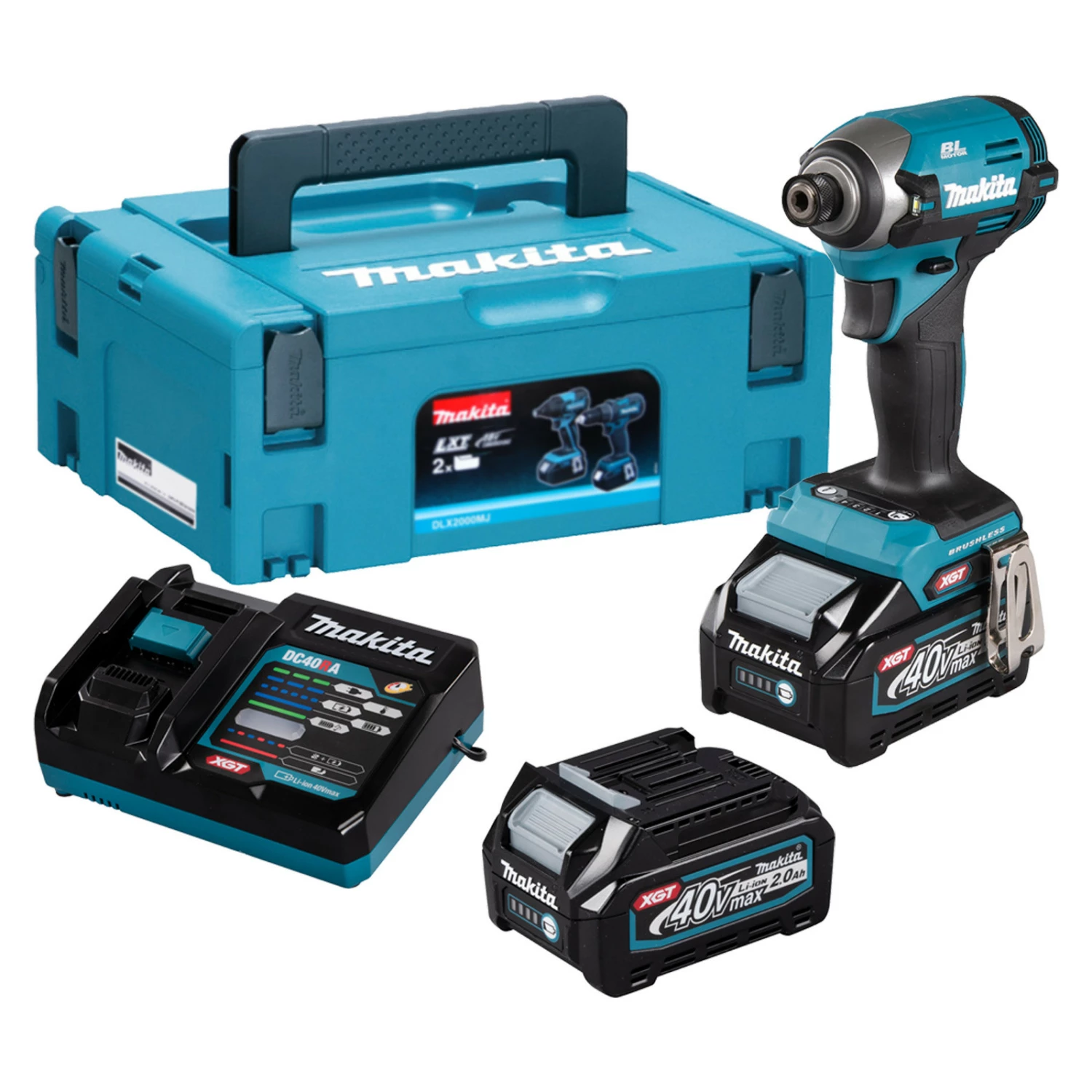 Makita TD003GA202 Akku-Schlagschrauber XGT 40 V / 2x 2,0 Ah Akku & Ladegerät Im Makpac 3 Makita TD003GA202 Akku-Schlagschrauber XGT 40 V / 2x 2,0 Ah Akku & Ladegerät Im Makpac