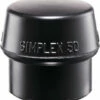 HALDER Schonhammerkopf SIMPLEX Kopf 100 Mm Gummi Schwarz Mittelhart - 3202100