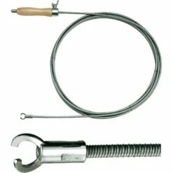 E&R Rohrreinigungsspirale 8 Mm X 3 M Mit Kralle Und Holzgriff - 90503