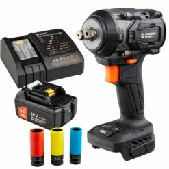 WS24 Akku-Drehschlagschrauber WDS 18V 1/2" 700 NM / 1x 4,0 Ah Akku + Schnellladegerät Inkl. Steckschlüsseleinsätze