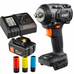 WS24 Akku-Drehschlagschrauber WDS 18V 1/2" 700 NM / 1x 5,0 Ah Akku + Schnellladegerät Inkl. Steckschlüsseleinsätze