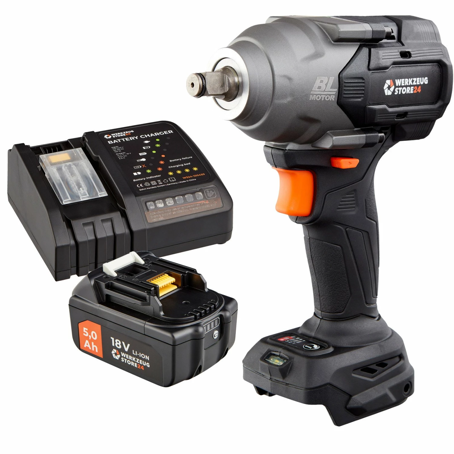 WS24 Akku-Drehschlagschrauber WDS 18V 1/2" 950 NM / 1x 5,0 Ah Akku + Schnellladegerät 3 WS24 Akku-Drehschlagschrauber WDS 18V 1/2" 950 NM / 1x 5,0 Ah Akku + Schnellladegerät
