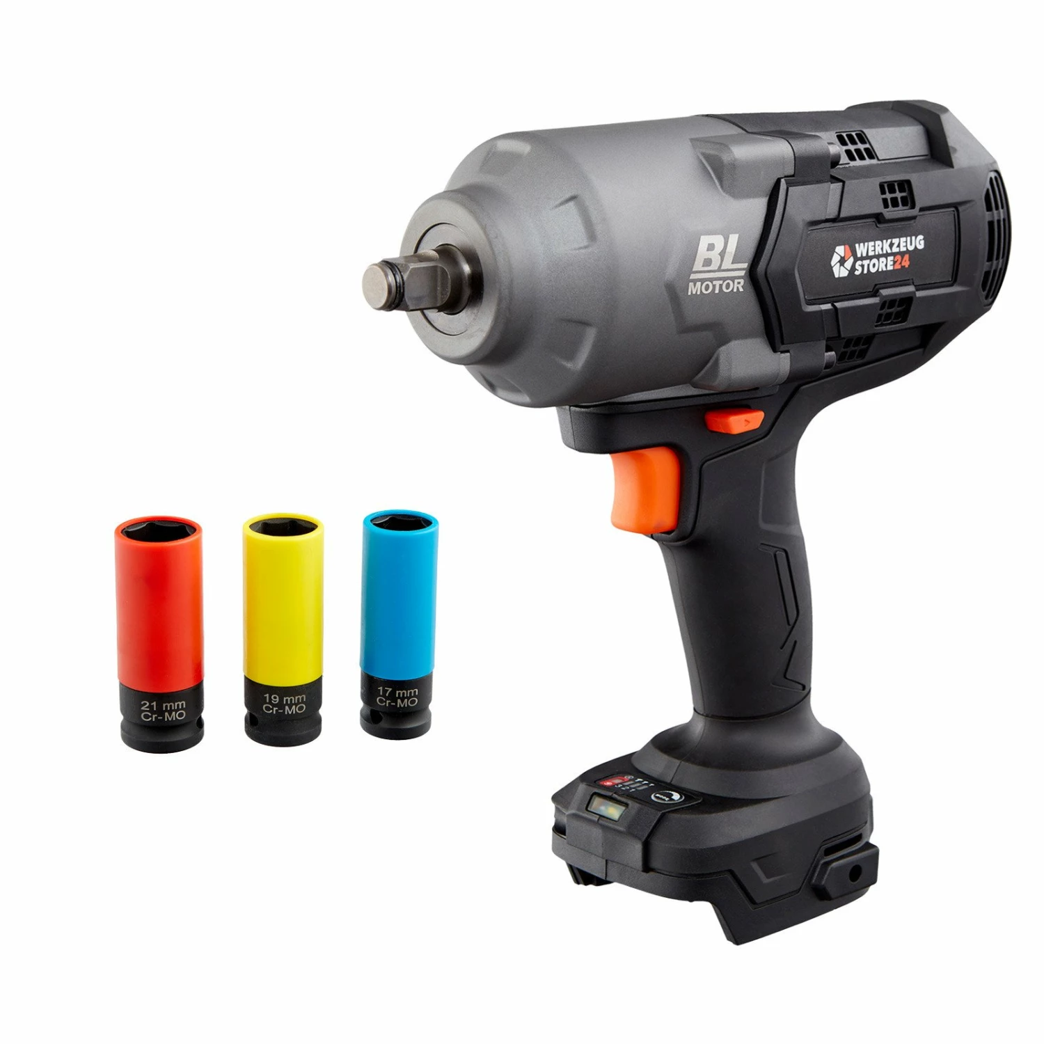 WS24 Akku-Drehschlagschrauber WDS 18V 1/2" 1.600 NM Solo Inkl. Steckschlüsseleinsätze 3 WS24 Akku-Drehschlagschrauber WDS 18V 1/2" 1.600 NM Solo Inkl. Steckschlüsseleinsätze